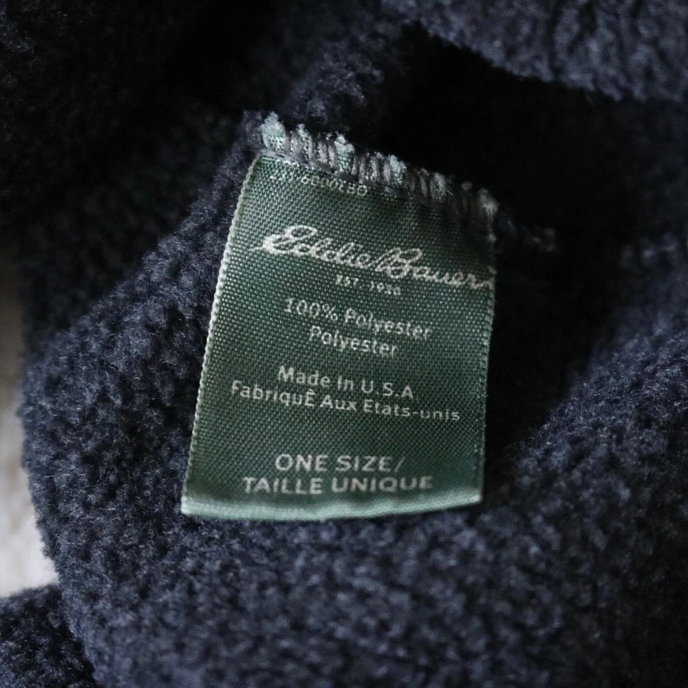 Eddie Bauer Dark Grey Fleece Circle Scarf